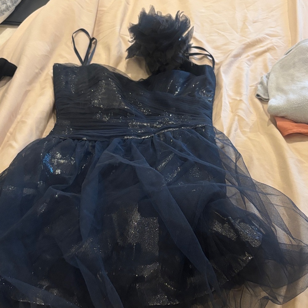 BCBG Navy Blue Midi Dress